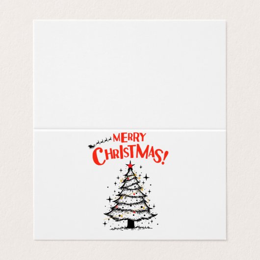 merry chrismas in u visitenkarten (Außenseite Aufgefaltet)