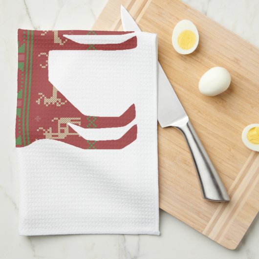 Merry ChrisMoose Funny Christmas Elche Animal Art Handtuch (Viertel Falte)