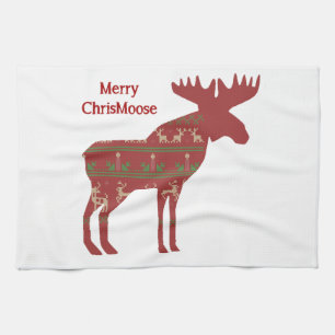 Merry ChrisMoose Funny Christmas Elche Animal Art Handtuch