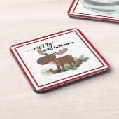 Merry ChrisMoose Getränkeuntersetzer (Linke Seite)
