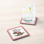 Merry ChrisMoose Getränkeuntersetzer (Rechte Seite)