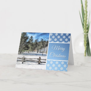 Merry Chrismtas Card mit schöner Winterlandschaft Feiertagskarte