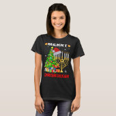 Merry Chrismukkah 2022 Happy Hanukkah Christmas Sa T-Shirt (Vorne ganz)