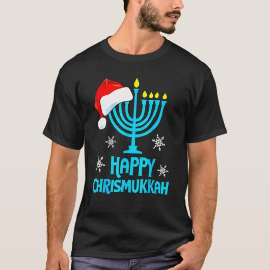 Merry Chrismukkah 2022 Happy Hanukkah Christmas Sa T-Shirt (Vorderseite)