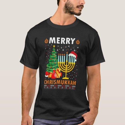 Merry Chrismukkah 2022 Happy Hanukkah Christmas Sa T-Shirt (Vorderseite)