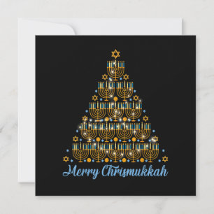 Merry Chrismukkah 2022 Happy Hanukkah Christmas Tr Einladung