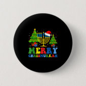Merry Chrismukkah 2024 Happy Hanukkah Christmas Sa Button (Vorderseite)