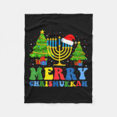 Merry Chrismukkah 2024 Happy Hanukkah Christmas Sa Fleecedecke (Vorderseite)