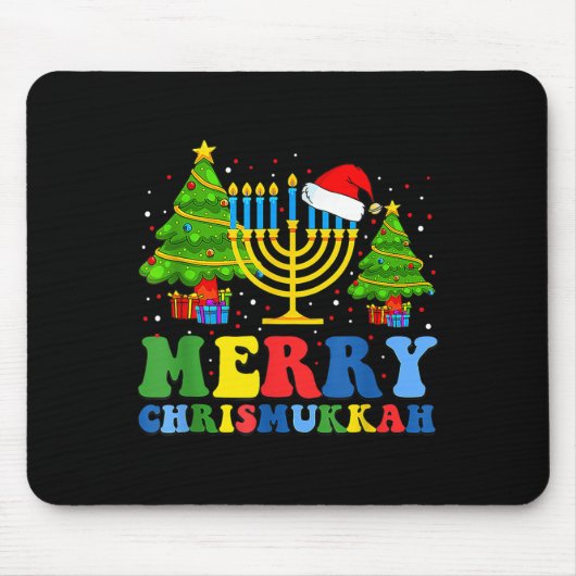 Merry Chrismukkah 2024 Happy Hanukkah Christmas Sa Mousepad (Vorne)