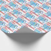 Merry Chrismukkah Cowboy Hat und Menorah Geschenkpapier (Ecke)
