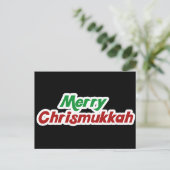 Merry Chrismukkah Feiertagspostkarte (Stehend Vorderseite)