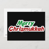 Merry Chrismukkah Feiertagspostkarte (Vorne/Hinten)