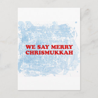 merry chrismukkah feiertagspostkarte