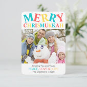 Merry Chrismukkah Foto Frieden, Liebe und Hoffnung (Stehend Vorderseite)