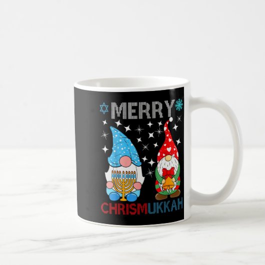 Merry Chrismukkah Funny Gnomes Christmas And Hanuk Kaffeetasse (Rechts)