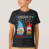 Merry Chrismukkah Funny Gnomes Christmas And Hanuk T-Shirt (Vorderseite)