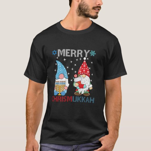 Merry Chrismukkah Funny Gnomes T Shirt (Vorderseite)