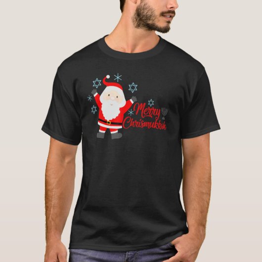 Merry Chrismukkah Hanukkah und Christmas Ugly Swea T-Shirt (Vorderseite)
