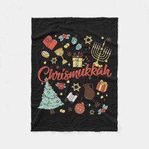 Merry Chrismukkah Happy Christmas Hanukkah 1 Fleecedecke