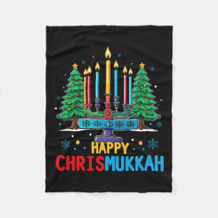 Merry Chrismukkah Happy Christmas Hanukkah 3 Fleecedecke