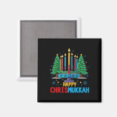 Merry Chrismukkah Happy Christmas Hanukkah 3 Magnet (Vorderseite/Rückseite)