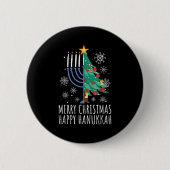 Merry Chrismukkah Happy Christmas Hanukkah Button (Vorderseite)