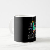 Merry Chrismukkah Happy Christmas Hanukkah Kaffeetasse (Vorderseite Links)