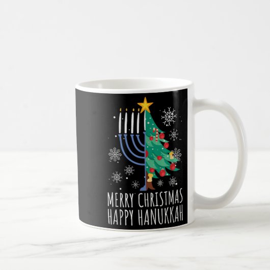 Merry Chrismukkah Happy Christmas Hanukkah  Kaffeetasse (Rechts)