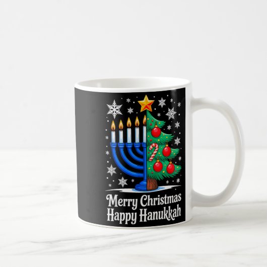 Merry Chrismukkah Happy Christmas Hanukkah Matchin Kaffeetasse (Rechts)