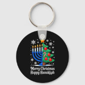 Merry Chrismukkah Happy Christmas Hanukkah Matchin Schlüsselanhänger (Vorderseite)