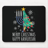 Merry Chrismukkah Happy Christmas Hanukkah  Mousepad (Vorne)