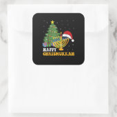 Merry Chrismukkah Happy Hanukkah 2022 Christmas Ug Quadratischer Aufkleber (Tasche)