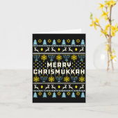 Merry Chrismukkah Happy Hanukkah Jew Ugly Christma Karte (Gelbe Blume)