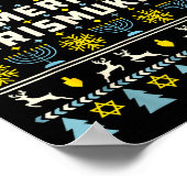 Merry Chrismukkah Happy Hanukkah Jew Ugly Christma Poster (Ecke)