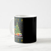 Merry Chrismukkah Happy Hanukkah Ugly Sweater Fami Kaffeetasse (Vorderseite Links)