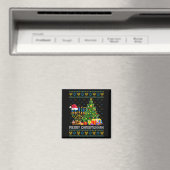 Merry Chrismukkah Happy Hanukkah Ugly Sweater Fami Magnet (In Situ (Geschirrspüler))