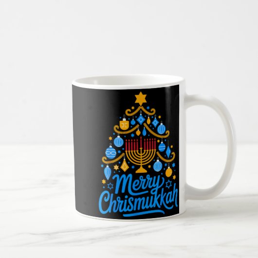 Merry Chrismukkah Holiday Hanukkah Family Matching Kaffeetasse (Rechts)
