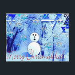 Merry Chrismukkah Jewish Christmas Post Card Art Feiertagspostkarte<br><div class="desc">Merry Chrismukkah Jüdische Weihnachtspostkarte Kunst entworfen von Artist Rick Kurz</div>