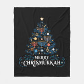 Merry Chrismukkah Jewish Holiday Hanukkah Fleecedecke (Vorderseite)