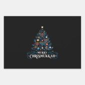Merry Chrismukkah Jewish Holiday Hanukkah Geschenkpapier Set (Vorderseite)