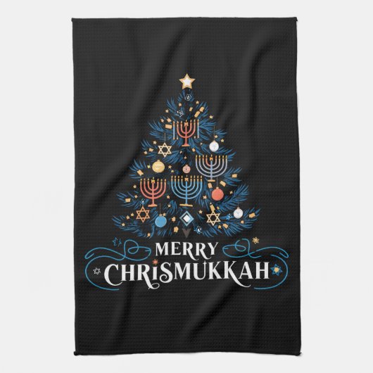Merry Chrismukkah Jewish Holiday Hanukkah Geschirrtuch (Vertikal)