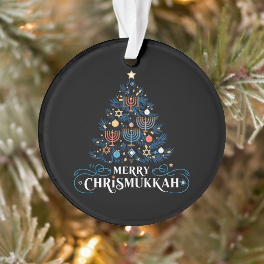Merry Chrismukkah Jewish Holiday Hanukkah Ornament (Baum)
