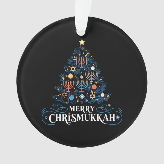 Merry Chrismukkah Jewish Holiday Hanukkah Ornament (Vorderseite)