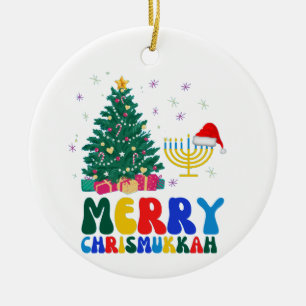 Merry Chrismukkah Keramik Ornament