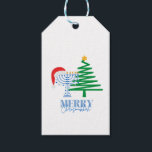 Merry Chrismukkah Menorah und Baumgeschenktag Geschenkanhänger<br><div class="desc">Merry Chrismukkah Design</div>