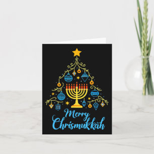 Merry Chrismukkah Menorah Weihnachtsbaum Chanukah Karte