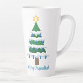 Merry Chrismukkah Niedlich Hanukkah Weihnachten Milchtasse (Rechts)