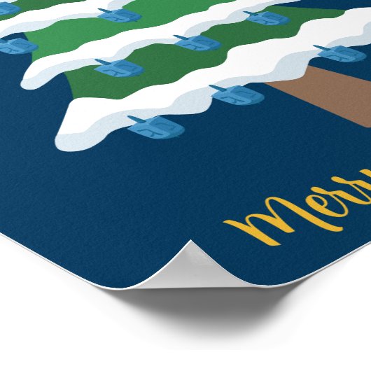 Merry Chrismukkah Niedlich Hanukkah Weihnachten Poster (Ecke)