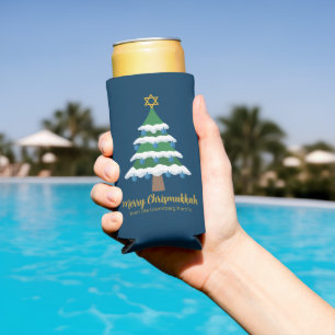 Merry Chrismukkah Niedlich Hanukkah Weihnachts-Par Selters Dosenkühler
