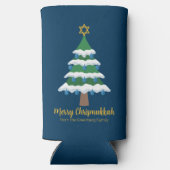 Merry Chrismukkah Niedlich Hanukkah Weihnachts-Par Selters Dosenkühler (Rückseite)